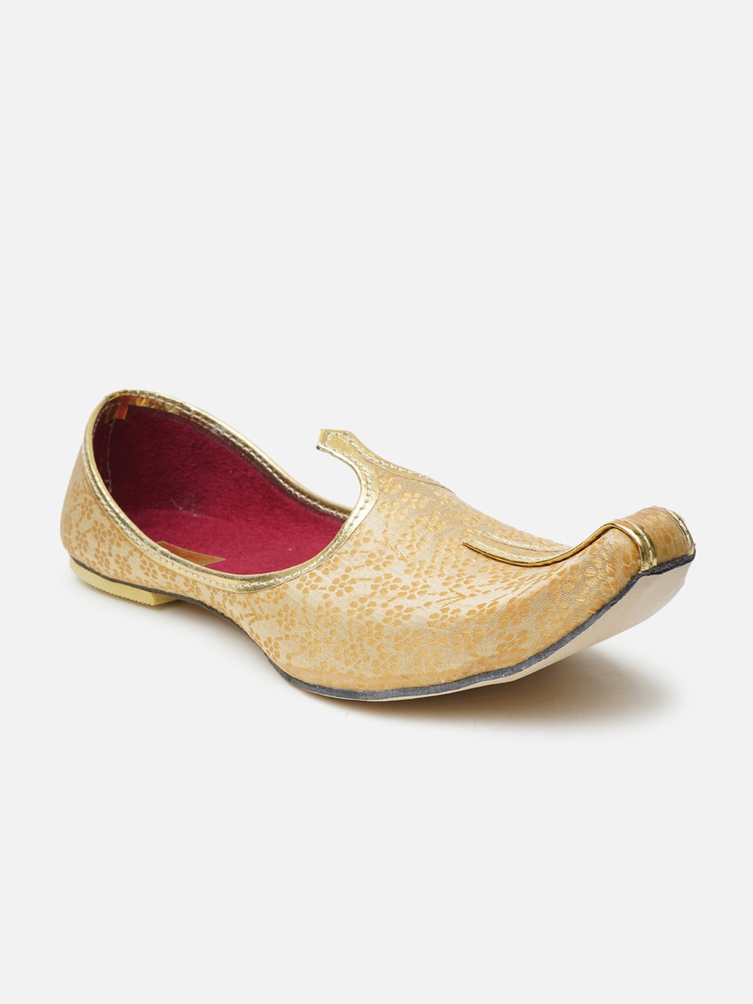 

Ta Chic Men Woven Design Mojaris, Gold