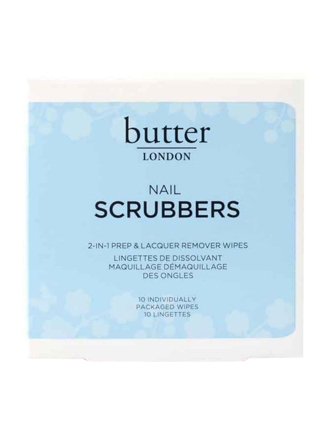 

butter LONDON 2-In-1 Prep & Lacquer Remover Wipes Nail Scrubbers - 10 Pcs, Blue