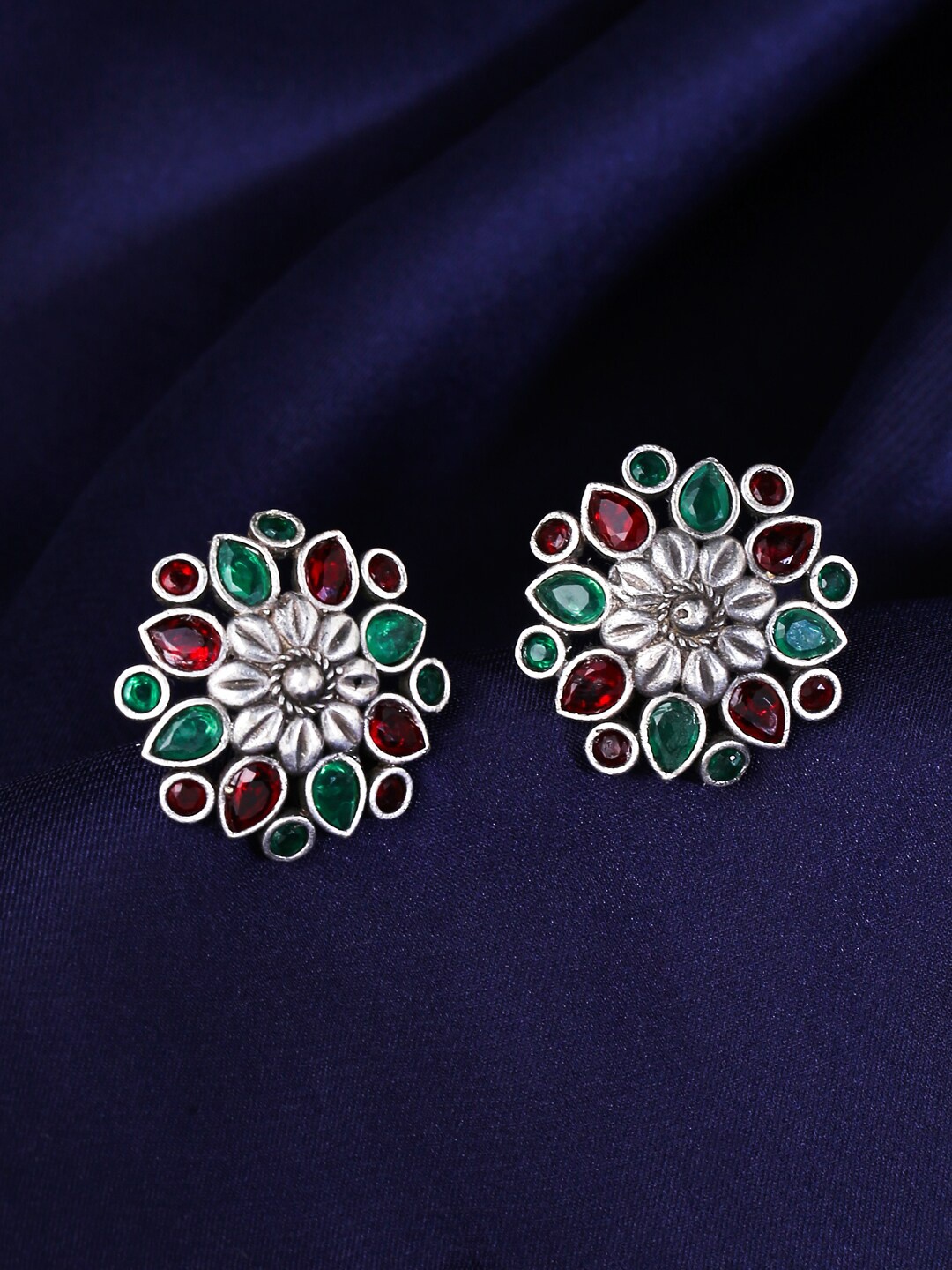 

THE AAB STUDIO Silver-Plated Circular Studs Earrings