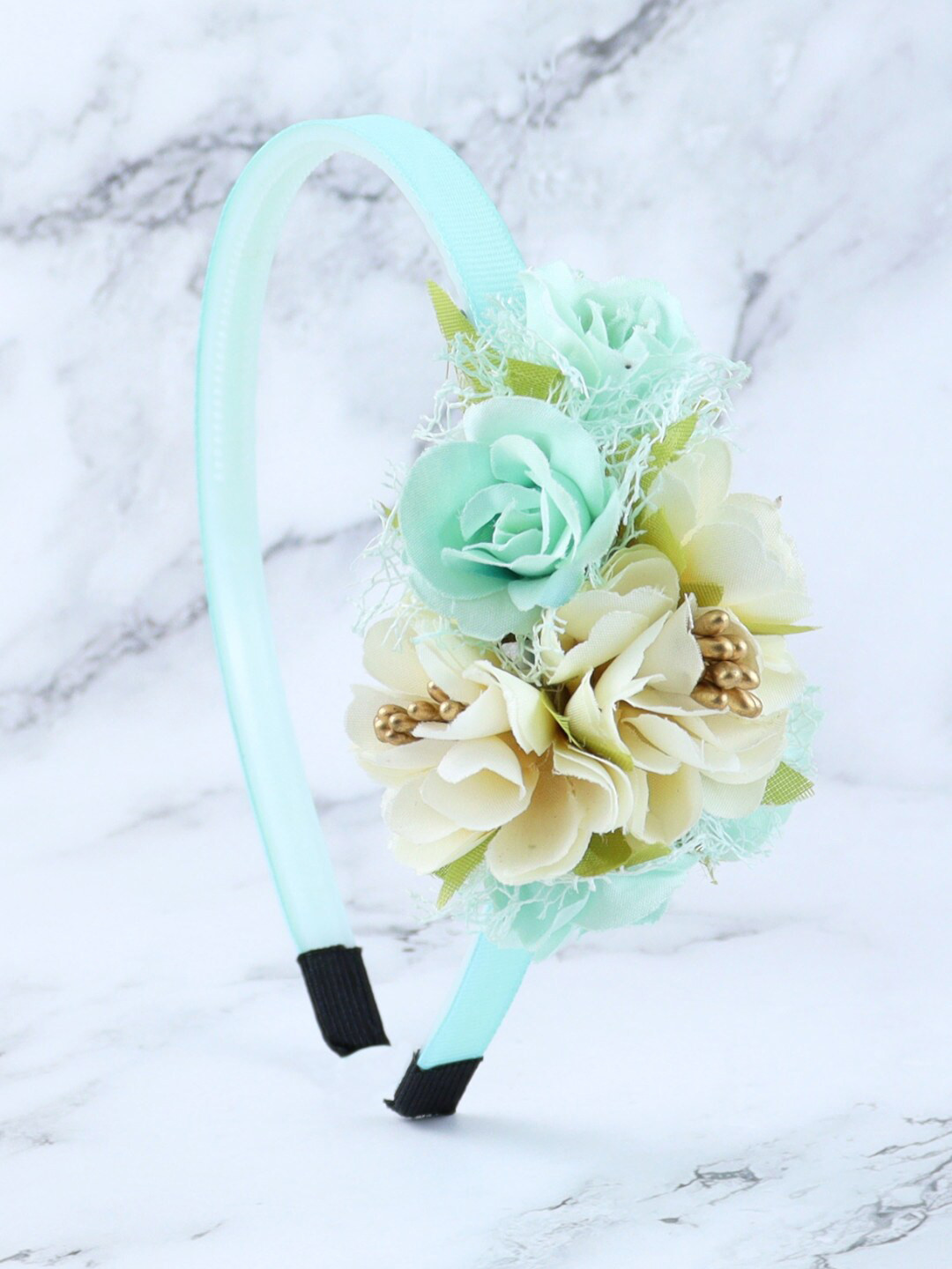 

Asthetika Kids Girls Floral Hairband, Sea green