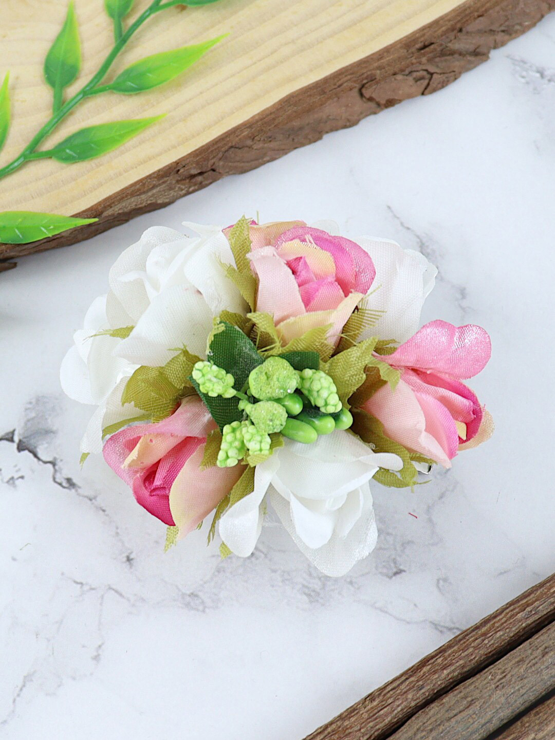 

Asthetika Kids Girls Floral Alligator Hair Clip, Pink