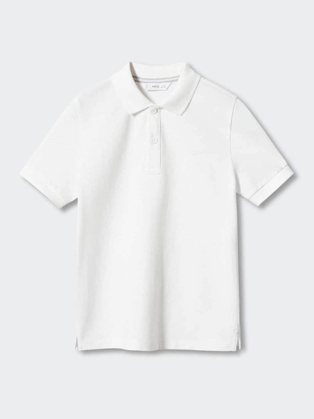 

Mango Kids Boys Polo Collar Pure Cotton T-shirt, White