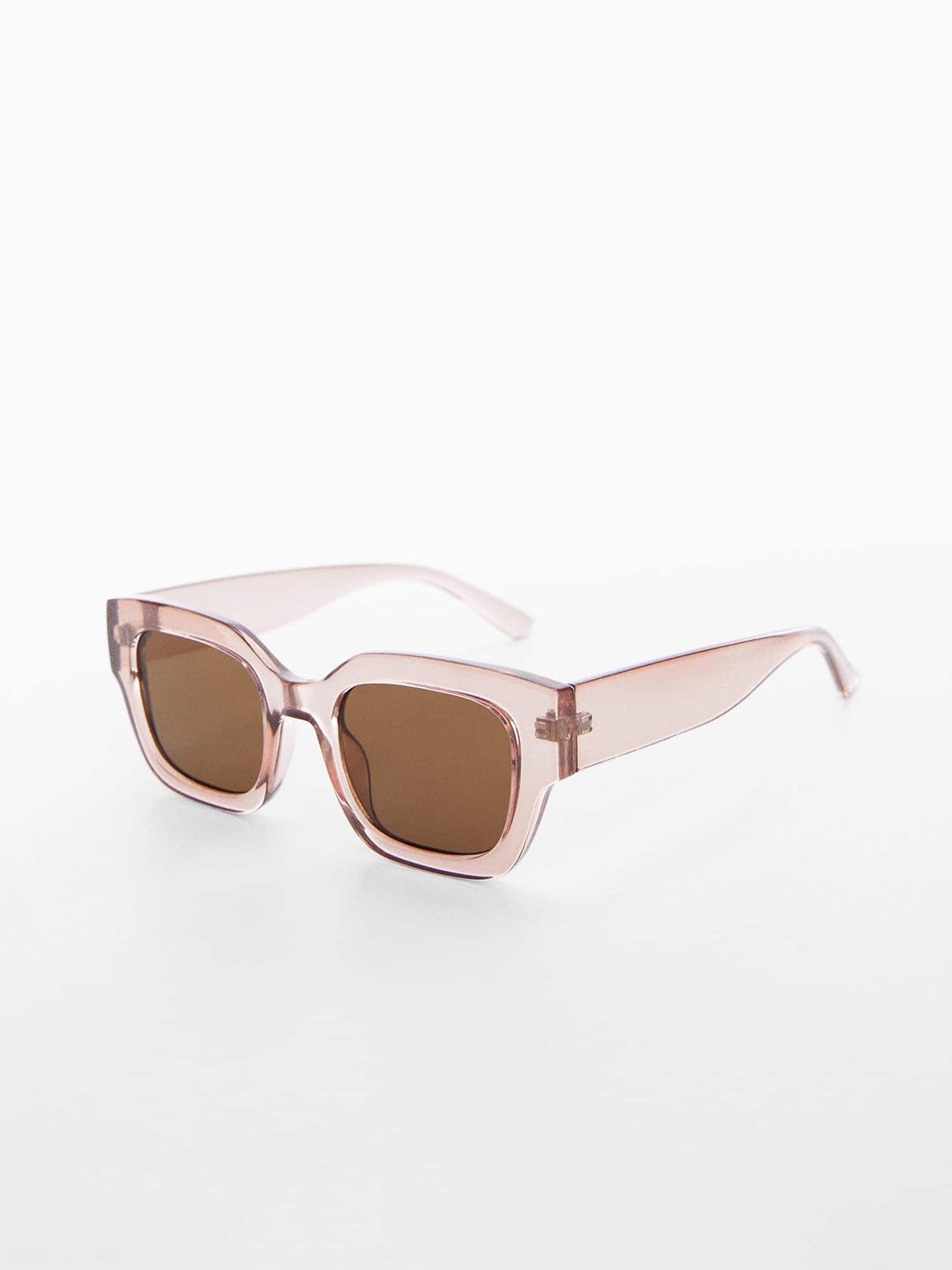 

MANGO Women Sustainable Square Sunglasses with UV Protected Lens 47012505, Brown