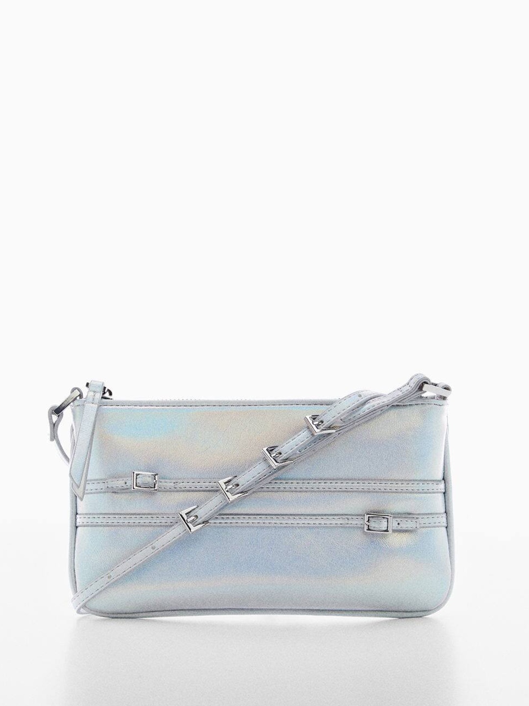 

MANGO PU Structured Shoulder Bag, Metallic