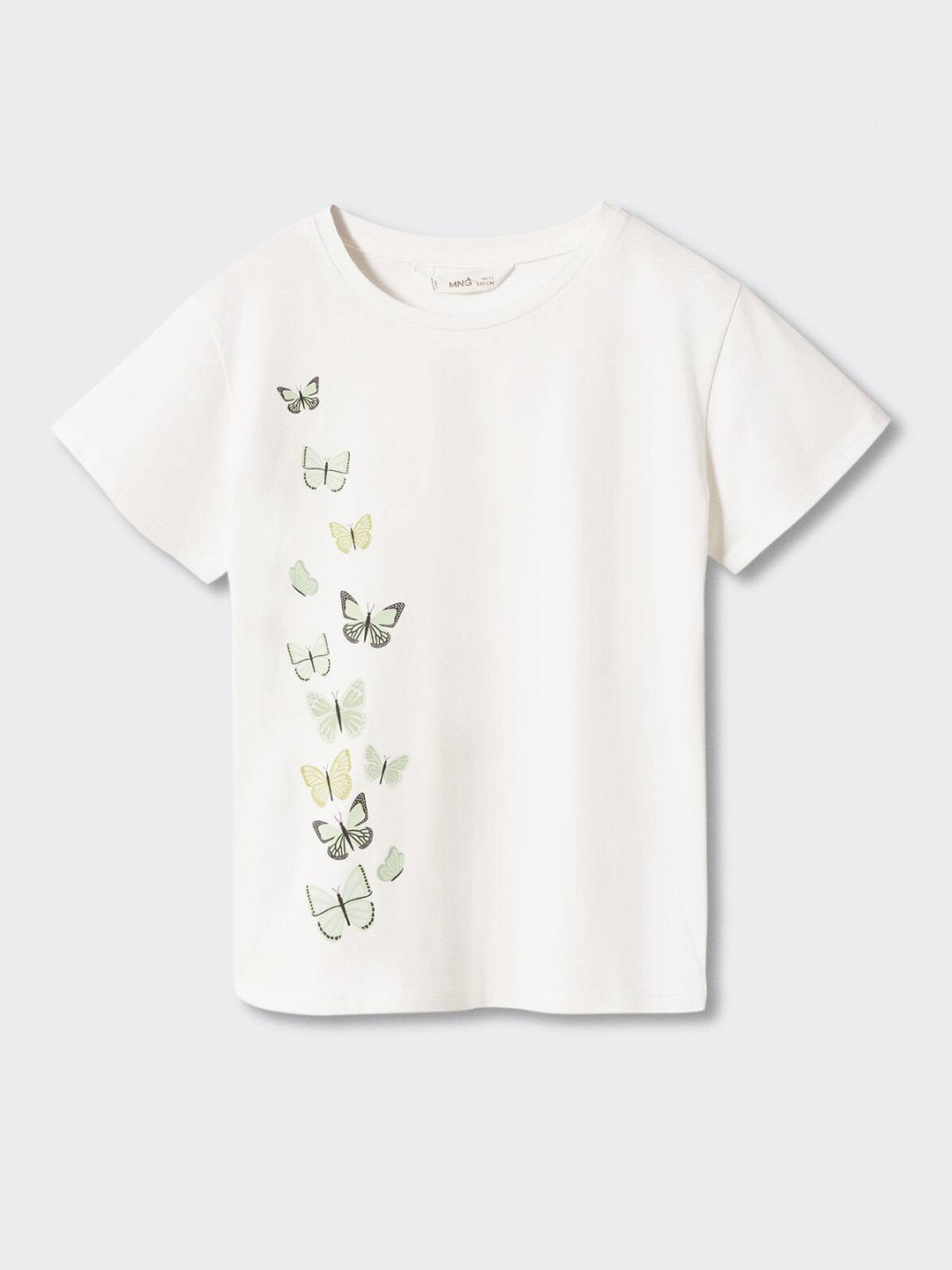 

Mango Kids Girls Graphic Printed Pure Cotton T-shirt, White