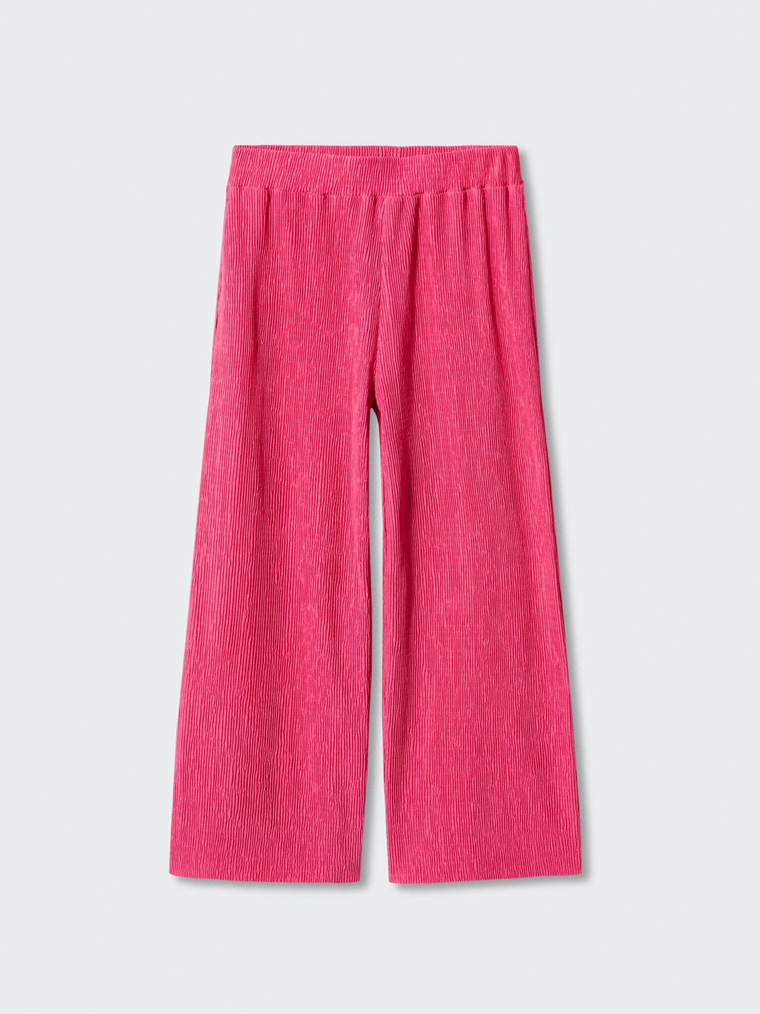 

Mango Kids Girls Striped Pleated RegularParallel Trousers, Fuchsia