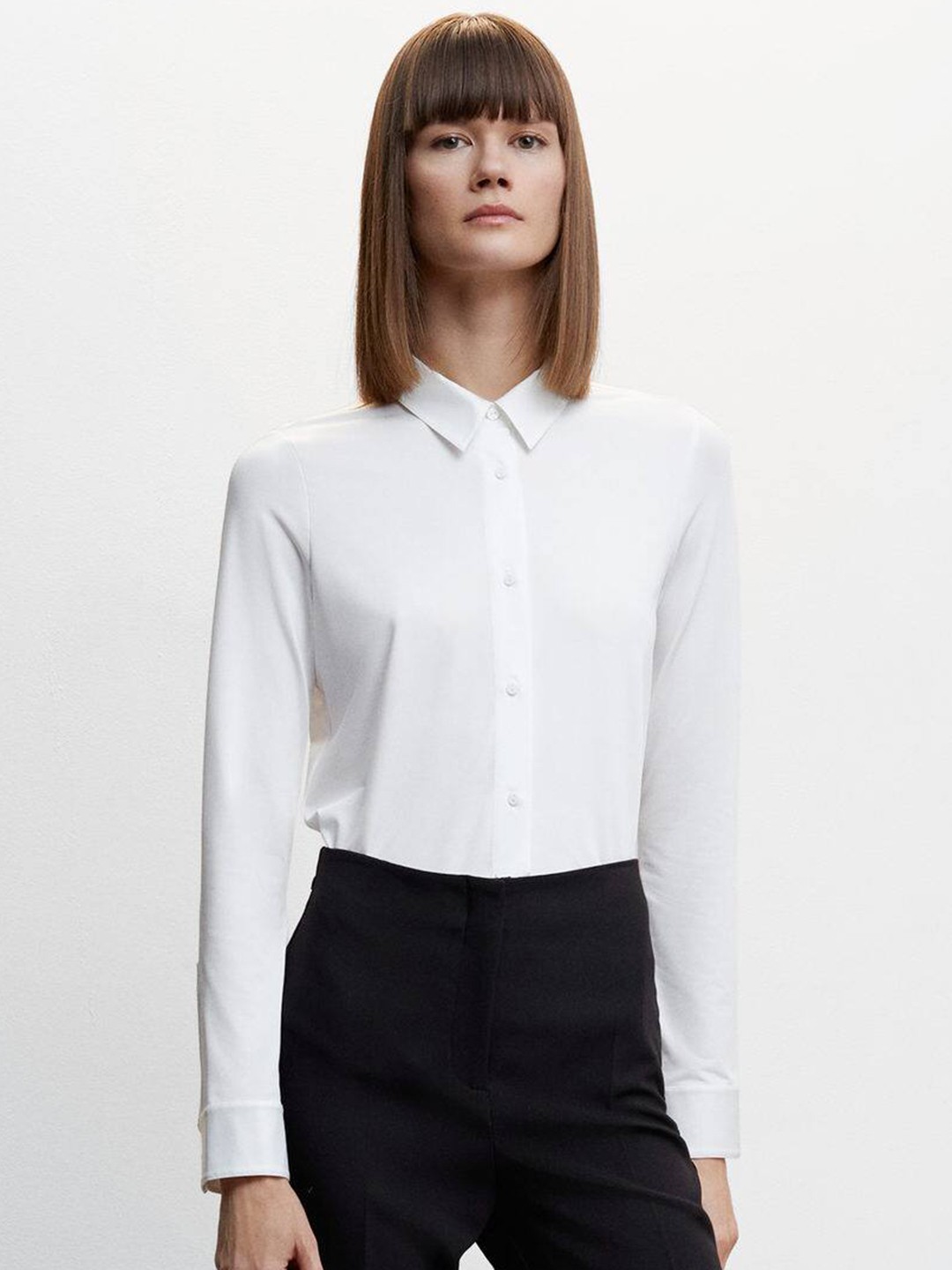 

MANGO Sustainable Semiformal Shirt, White