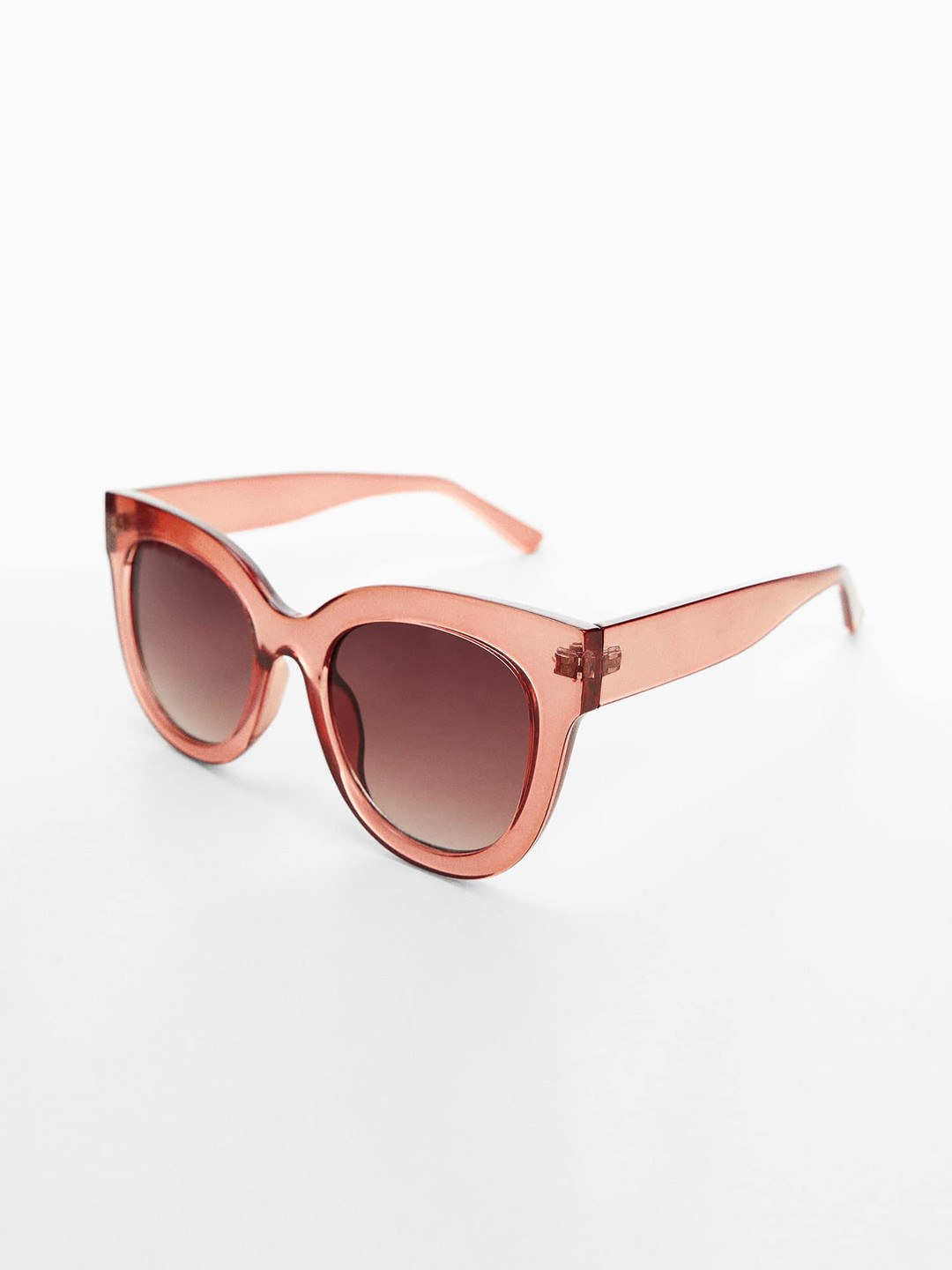 

MANGO Women Full Rim Sustainable Cateye Sunglasses With UV Protected Lens 47001037, Brown