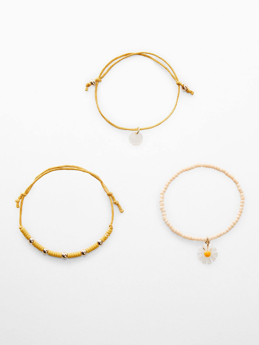 

Mango Kids Girls Set of 3 Bracelets, Mustard