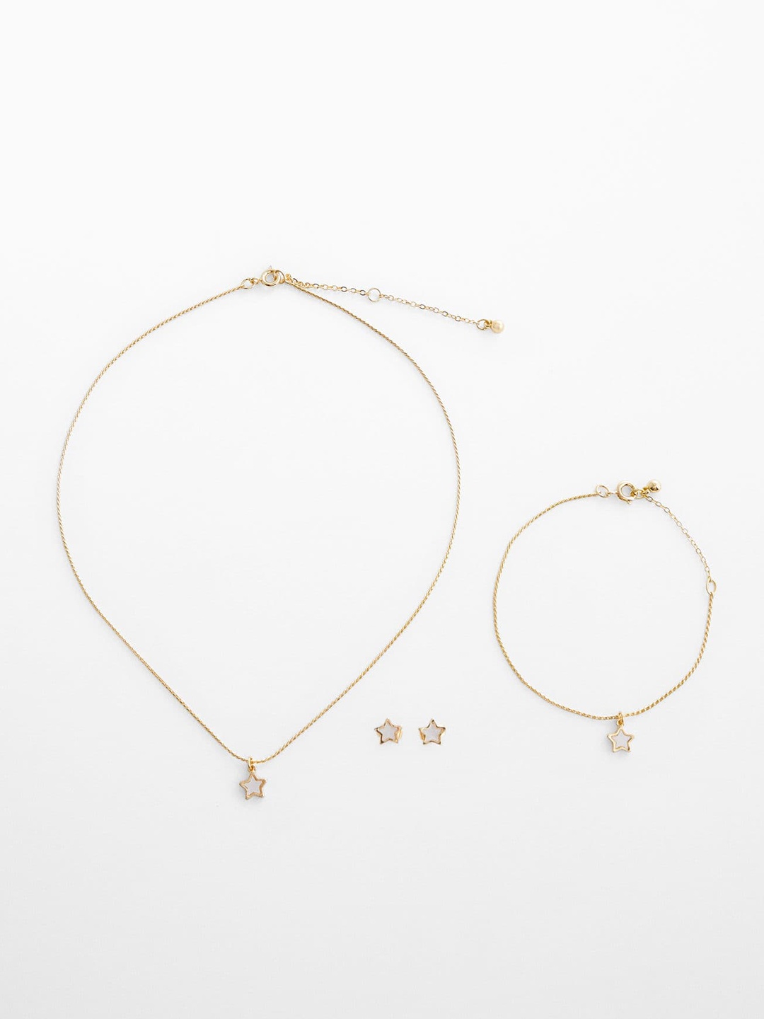 

Mango Kids Star Necklace & Earrings with Bracelet, Gold