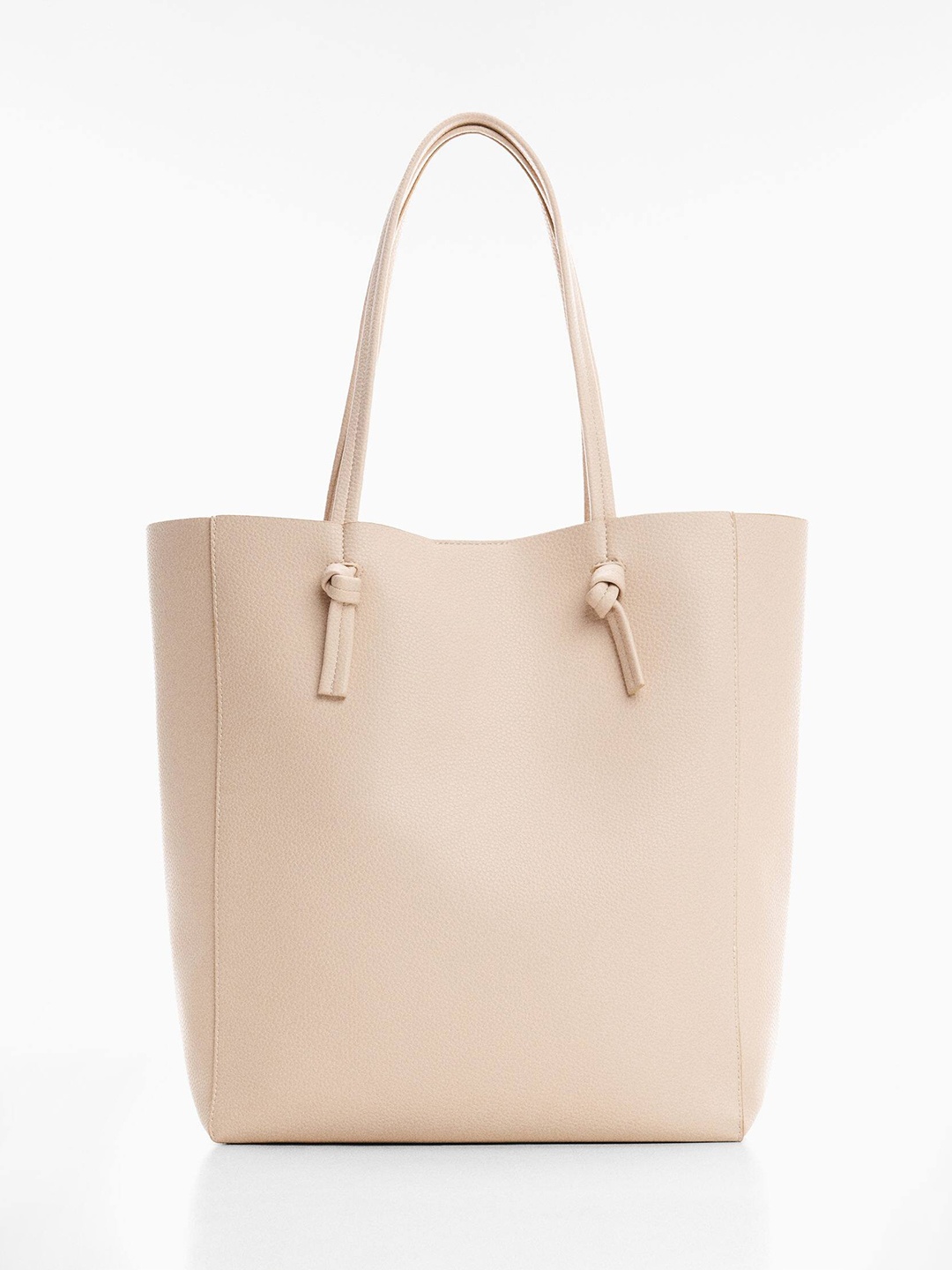 

MANGO Women Textured Structured Shoulder Bag, Off white