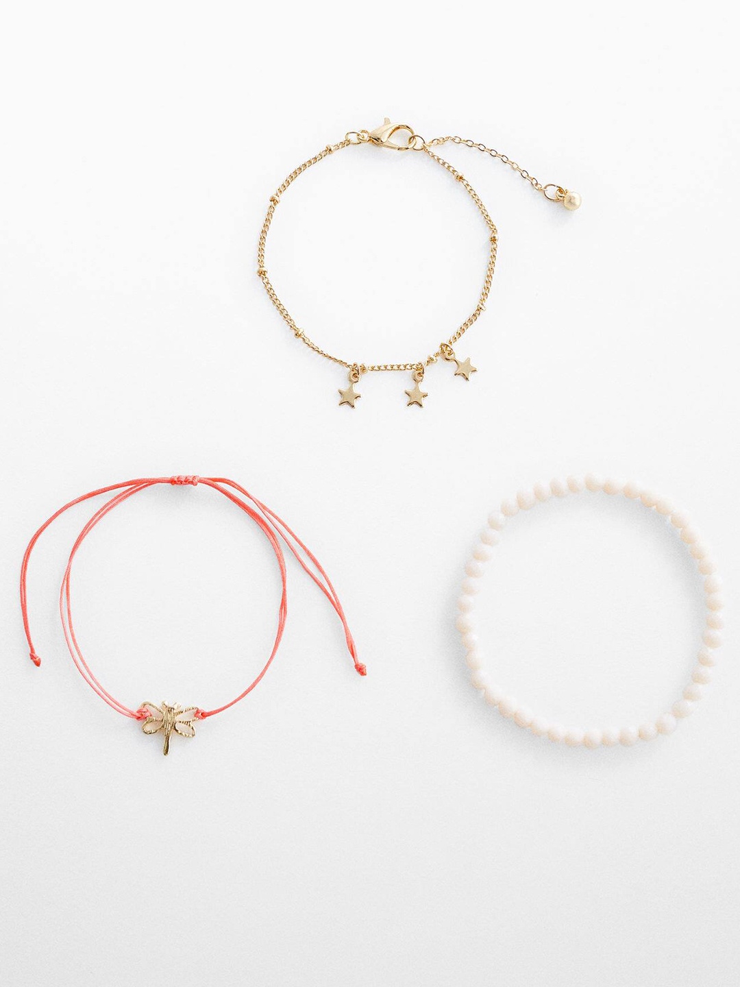 

Mango Kids Girls Set of 3 Bracelets, Gold