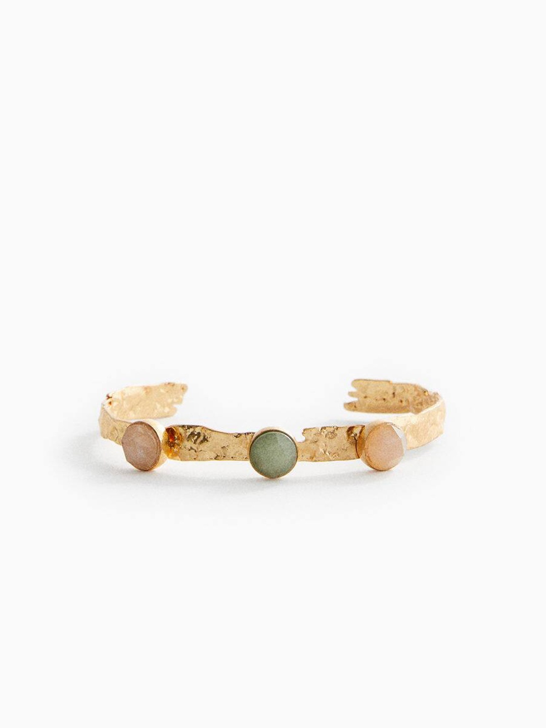 

MANGO Women Stone-Studded Cuff Bracelet, Gold