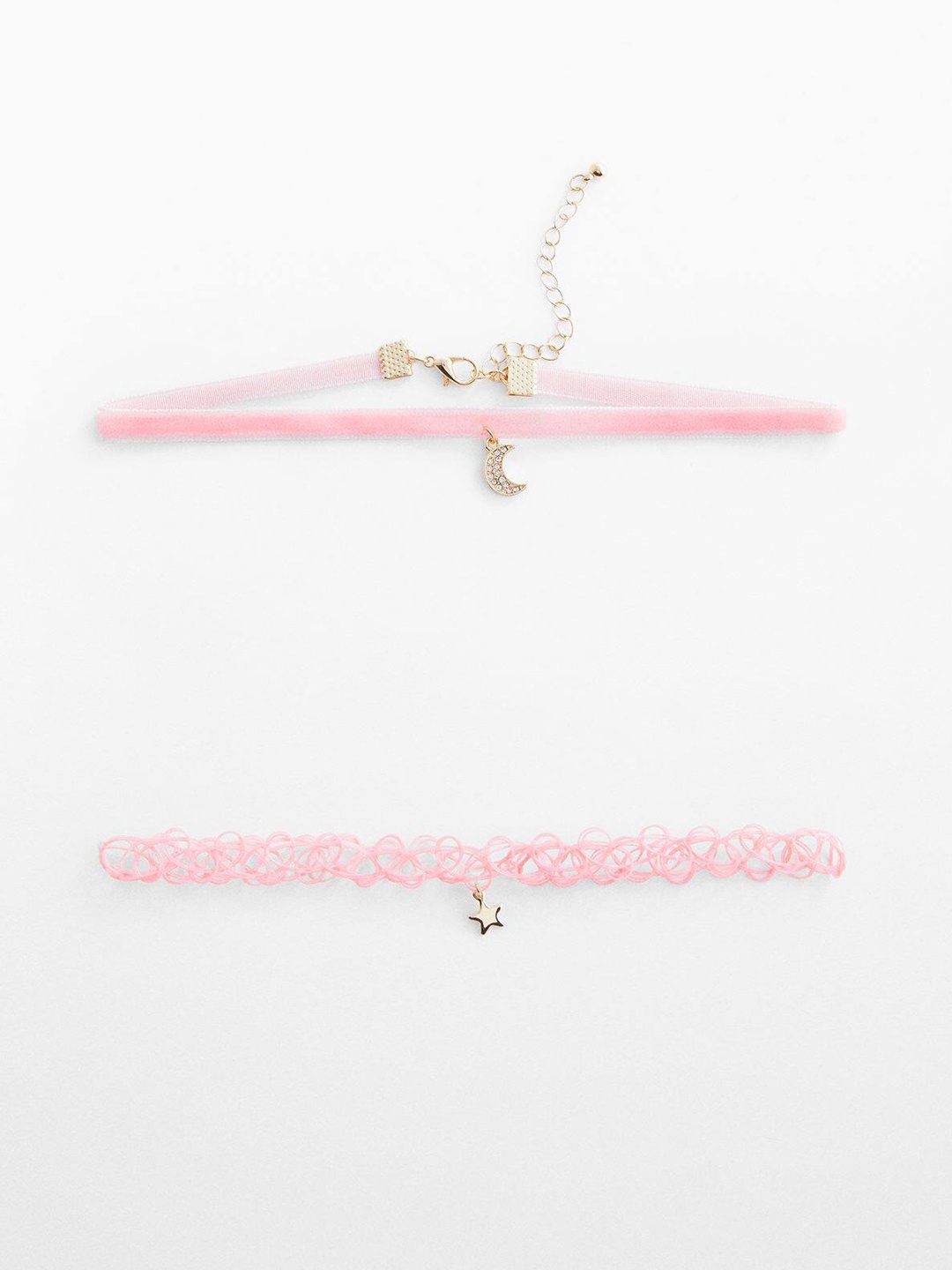 

Mango Kids Set of 2 Choker Necklace, Pink
