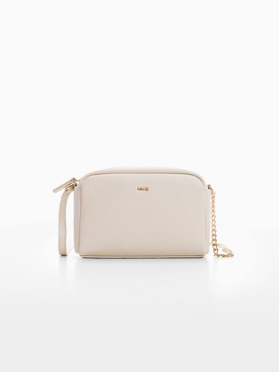 

MANGO Women Textured Sling Bag, Off white