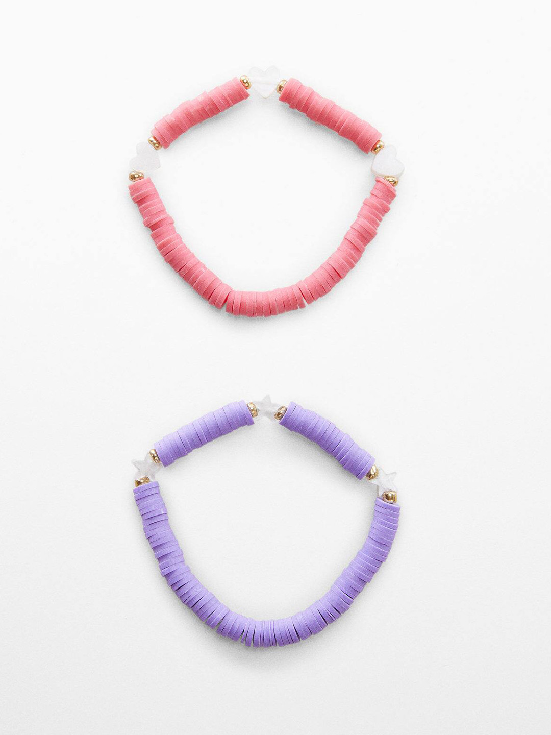 

Mango Kids Girls Set of 2 Beaded Star Elasticated Bracelets, Pink