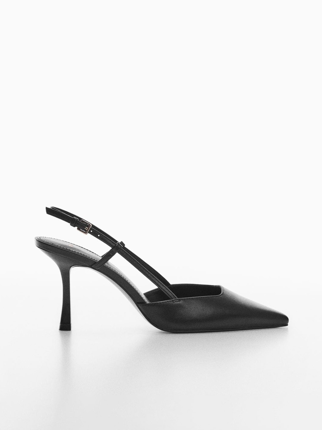 

MANGO Women Leather Sustainable Stiletto Pumps, Black