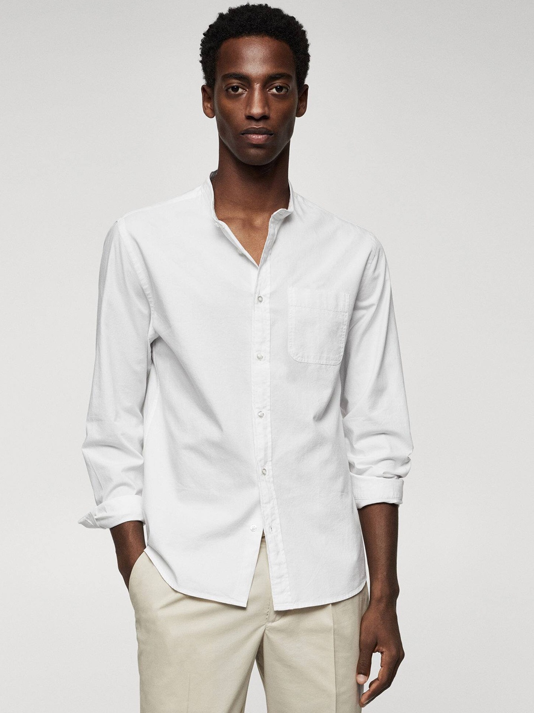 

MANGO MAN Slim Fit Pure Cotton Shirt, White