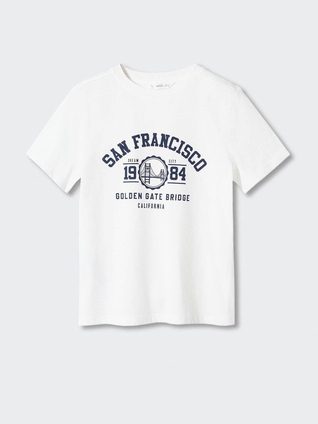 

Mango Kids Boys Typography Printed Pure Cotton T-shirt, White