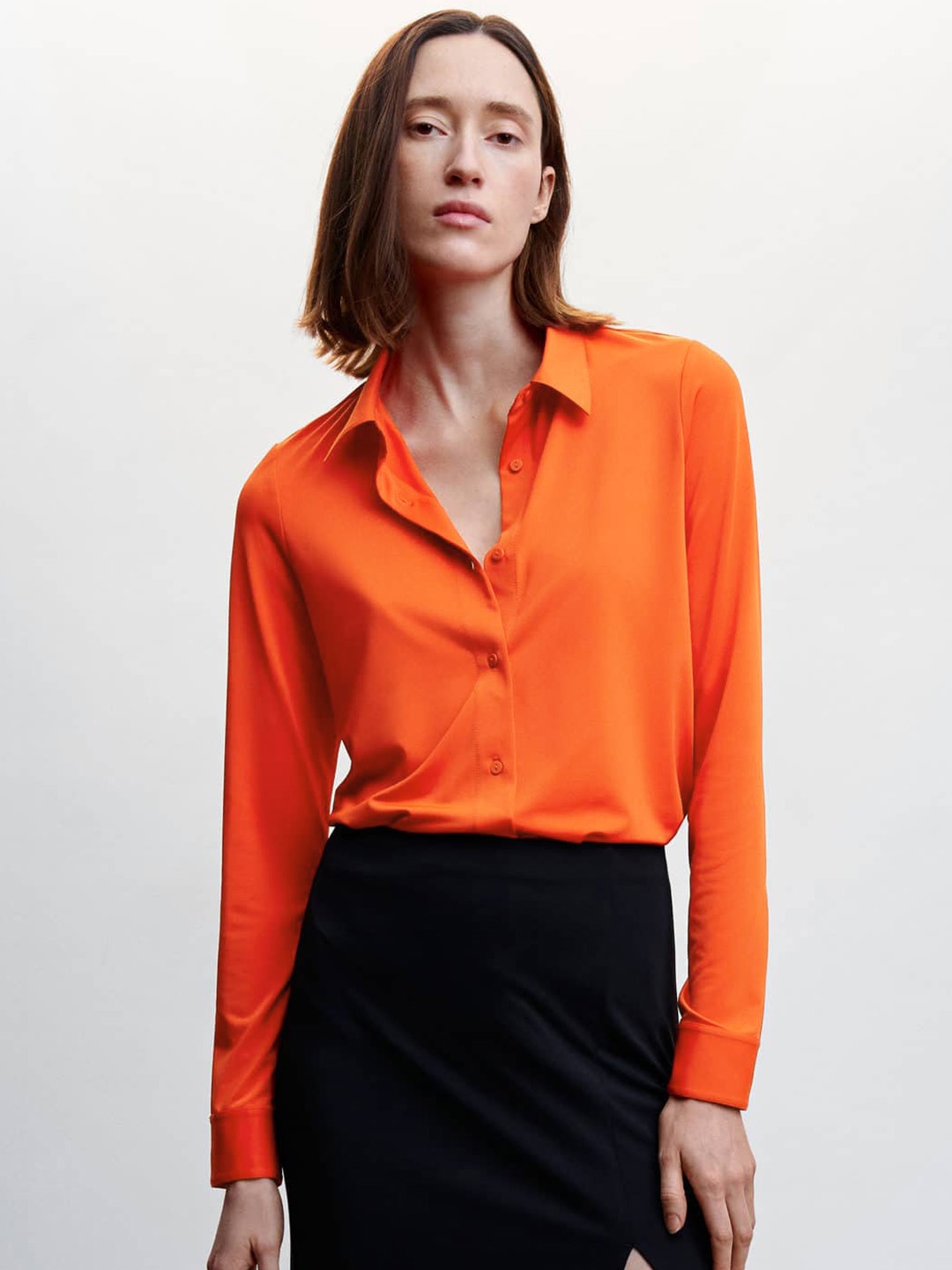 

MANGO Sustainable Regular Fit Shirt, Red
