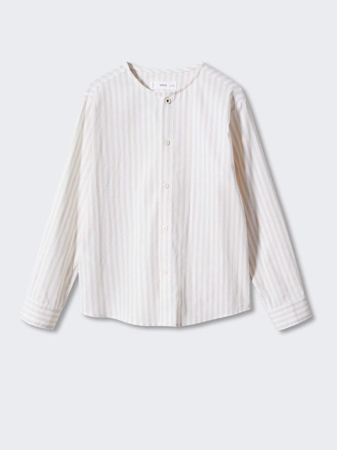 

Mango Kids Boys Vertical Striped Casual Shirt, Beige