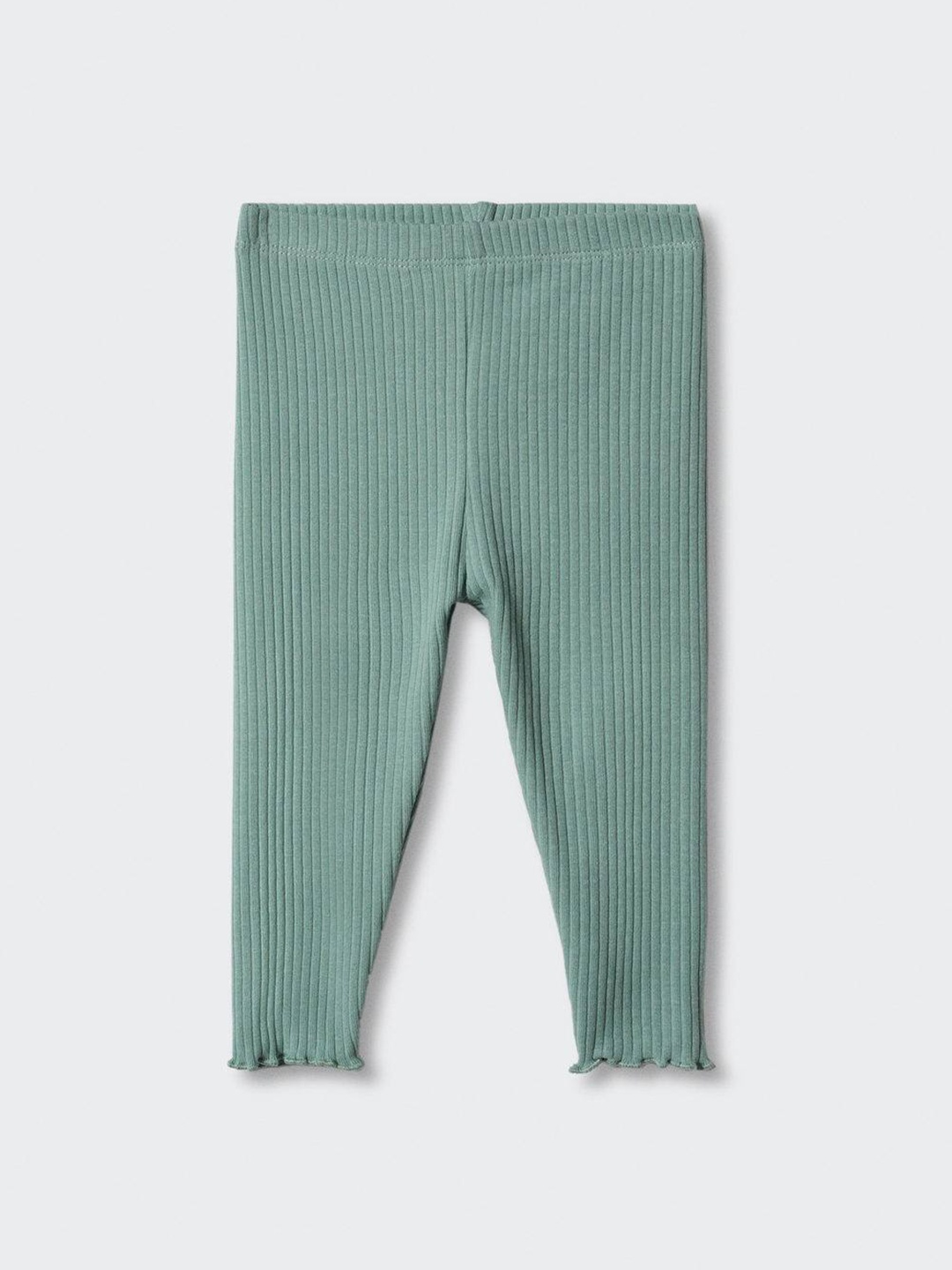 

Mango Kids Girls Ribbed Leggings, Green