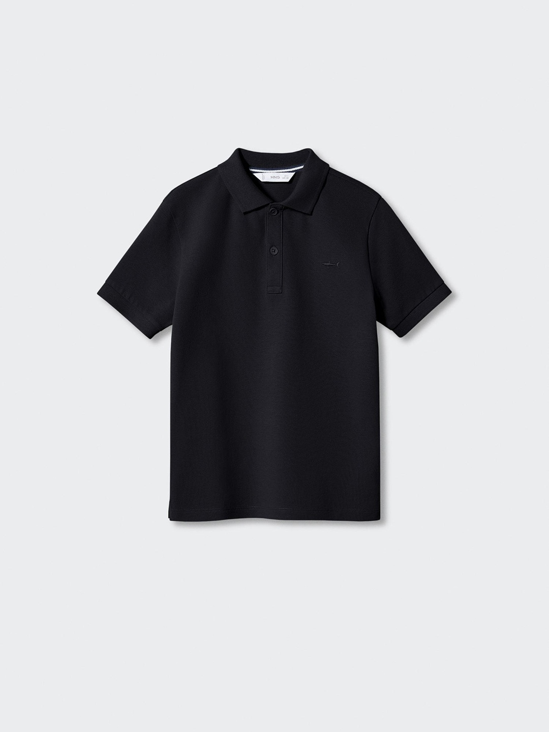 

Mango Kids Boys Polo Collar Pure Cotton Sustainable T-shirt, Black