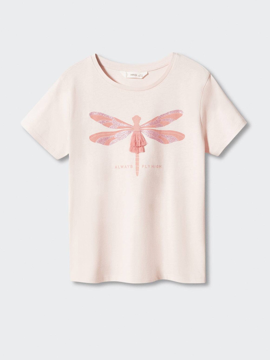 

Mango Kids Girls Graphic Printed Pure Cotton Sustainable T-shirt, Pink