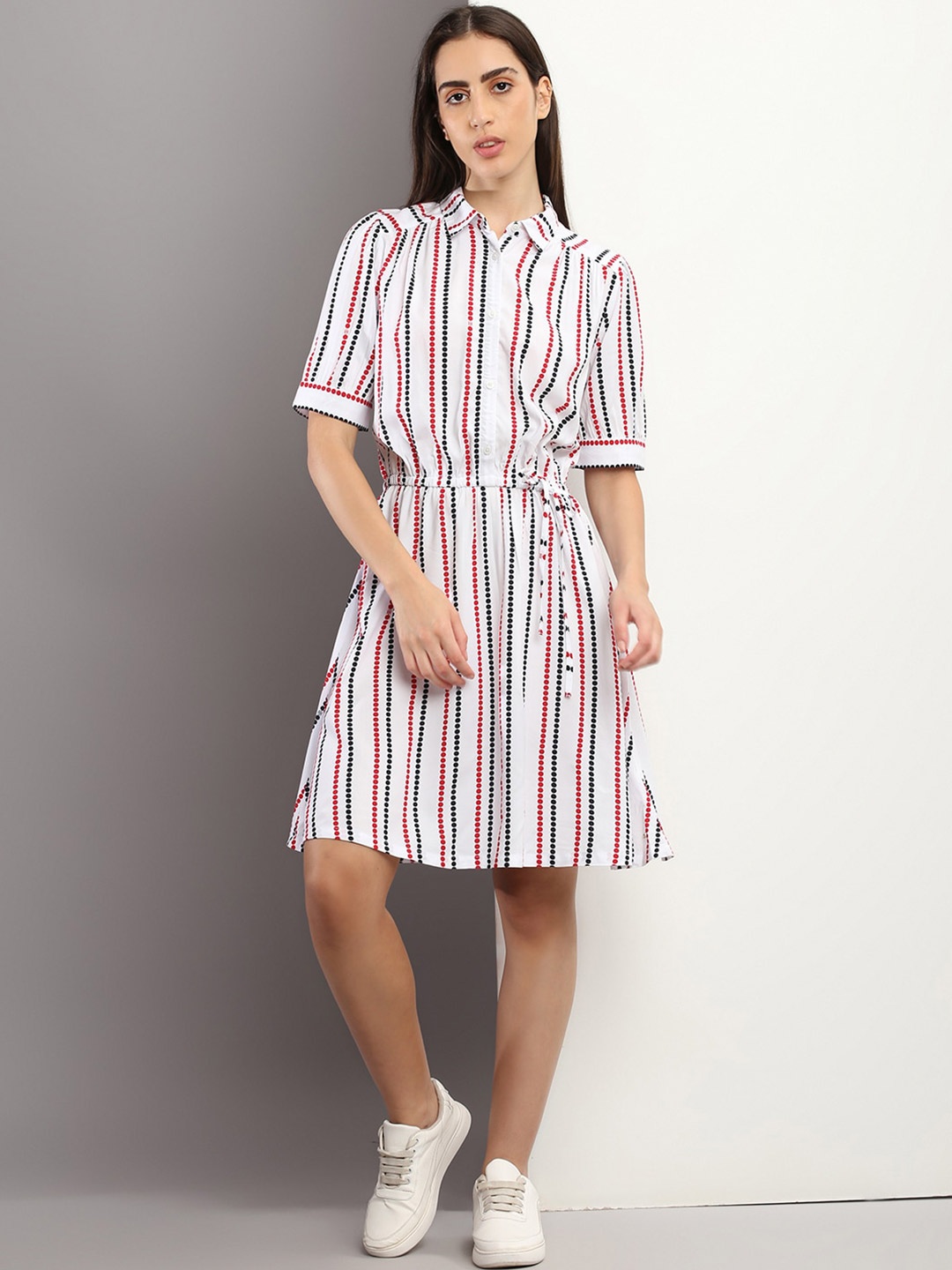 

Tommy Hilfiger Striped Shirt Dress, White