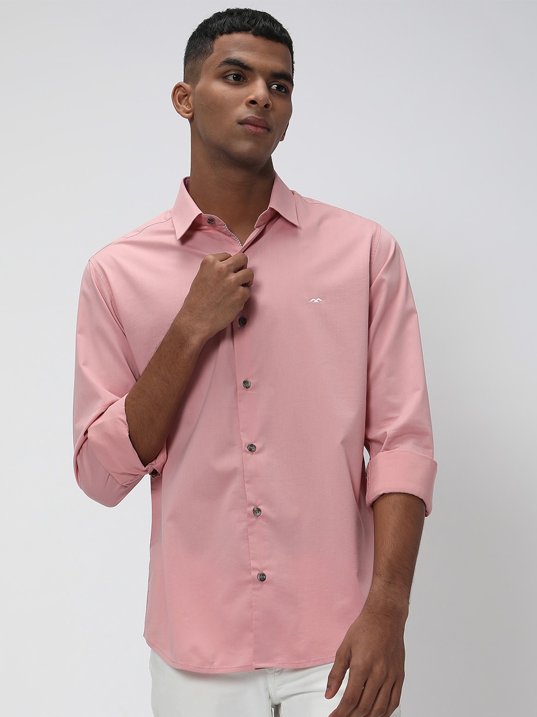 

Mufti Trim Slim Fit Cotton Casual Shirt, Pink