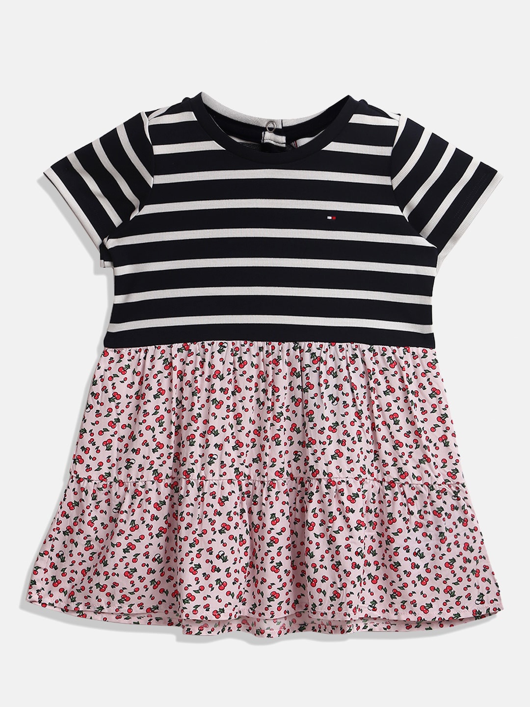 

Tommy Hilfiger Girls Conversational Printed Knee Length Dress, Pink
