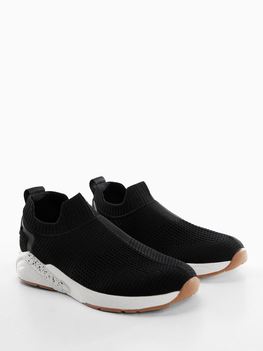 

Mango Kids Boys Woven Design Slip-On Sneakers, Black