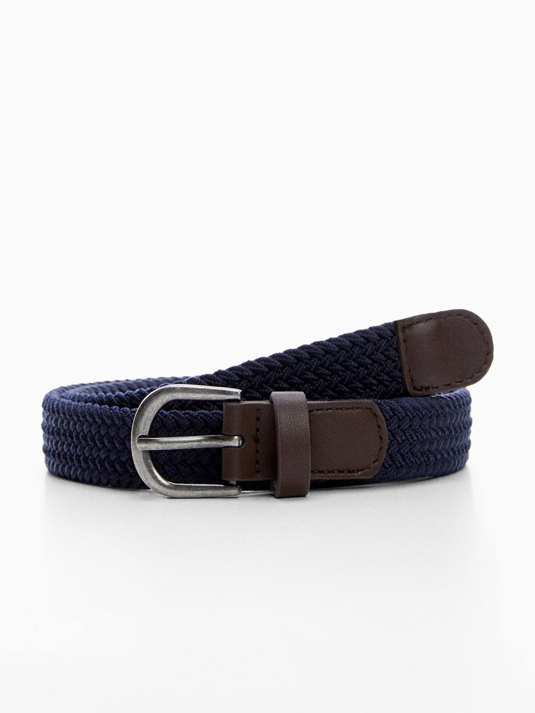 

Mango Kids Boys Braided Elasticated Belt, Navy blue