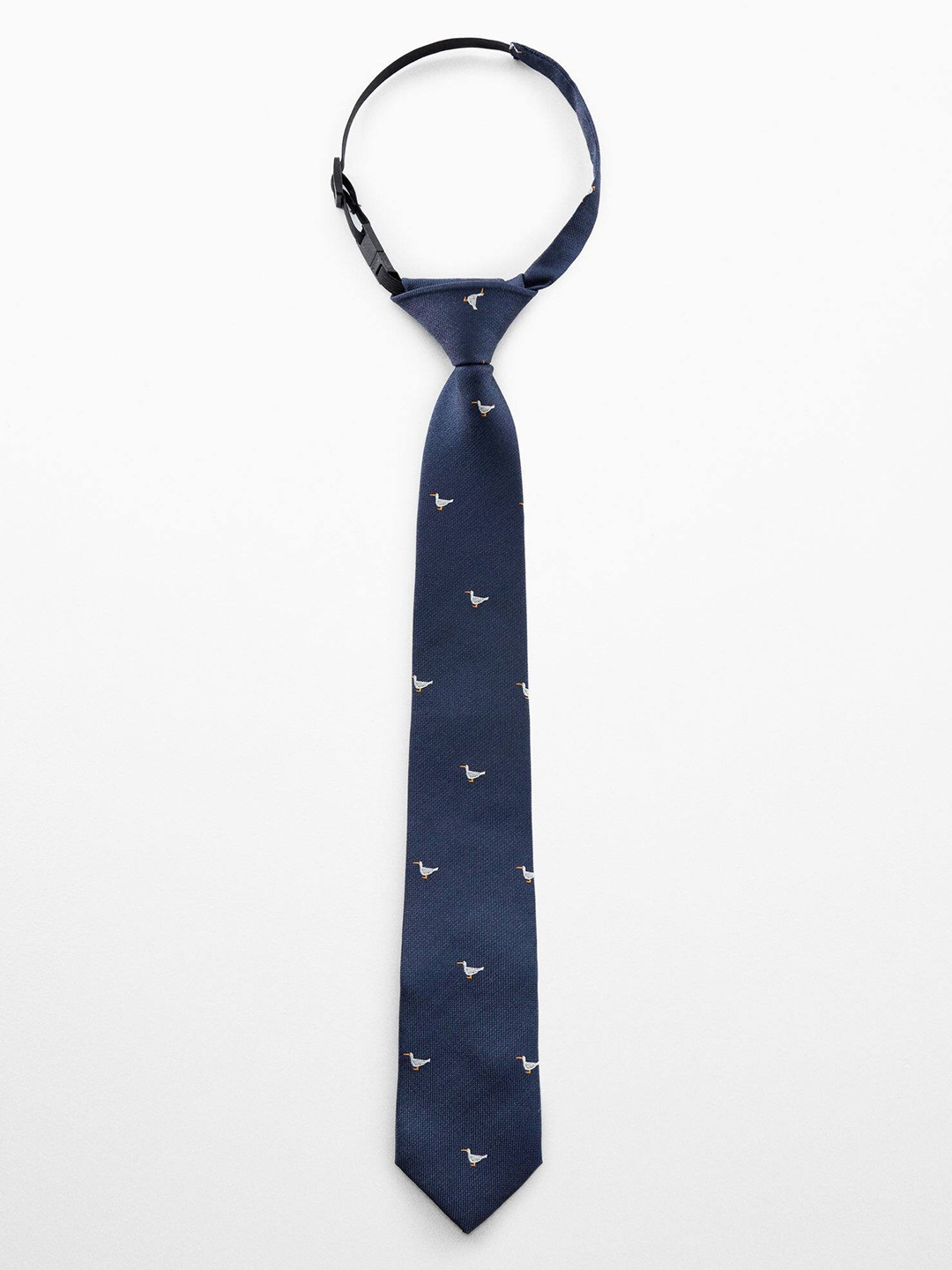 

Mango Kids Boys Bird Printed Skinny Tie, Blue