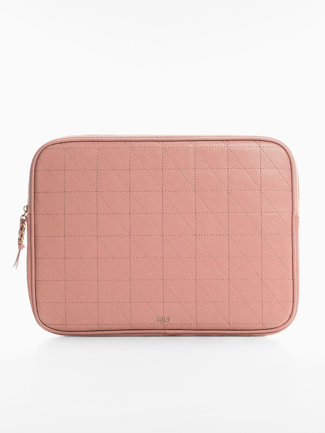 

MANGO Women 13 Inch Laptop Sleeve with Thread-Work, Pink