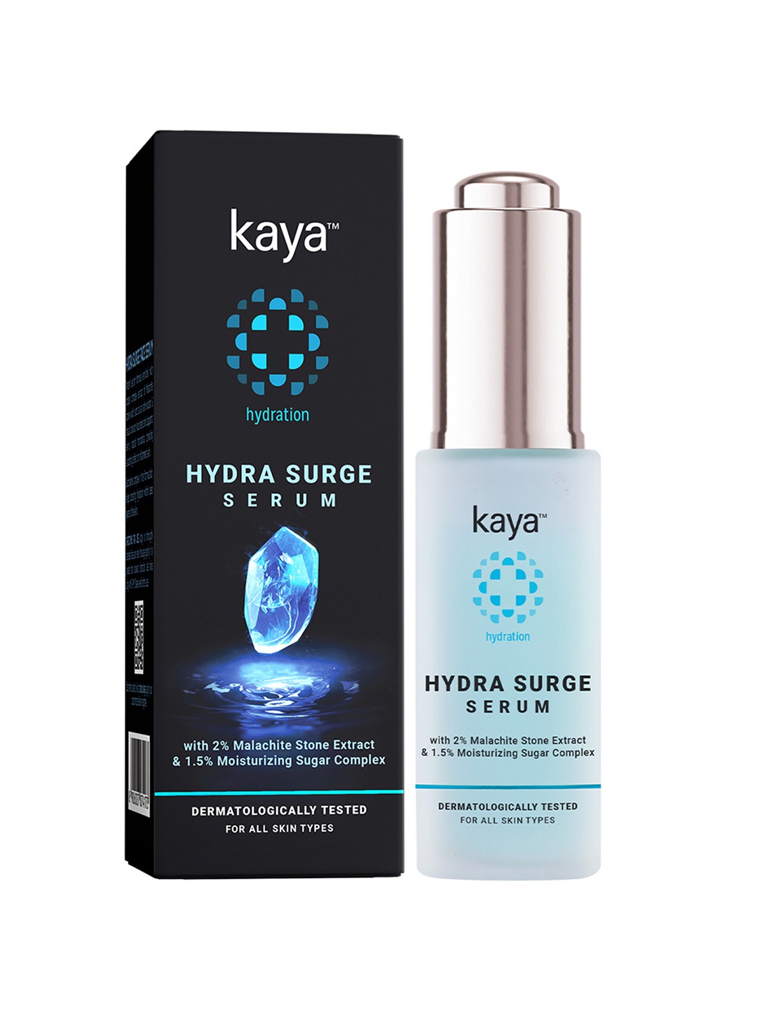 

Kaya Hydra Surge Face Serum with Malachite Stone Extract - 30 ml, Black