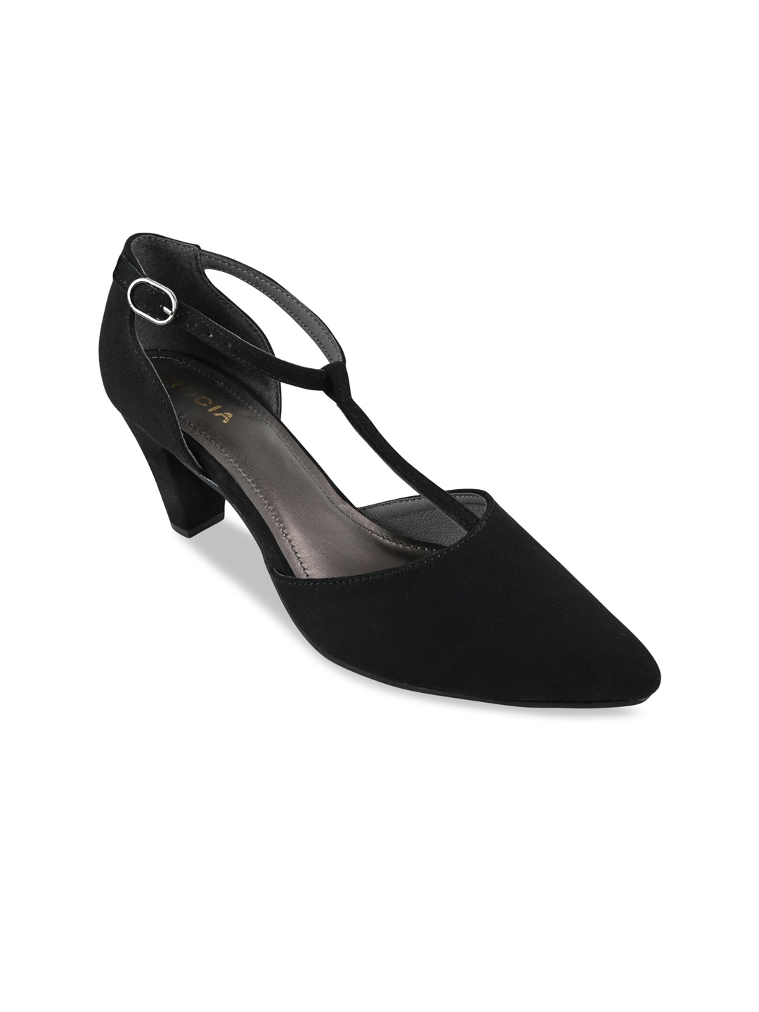 

Rocia Pointed Toe Kitten Heel Pumps, Black