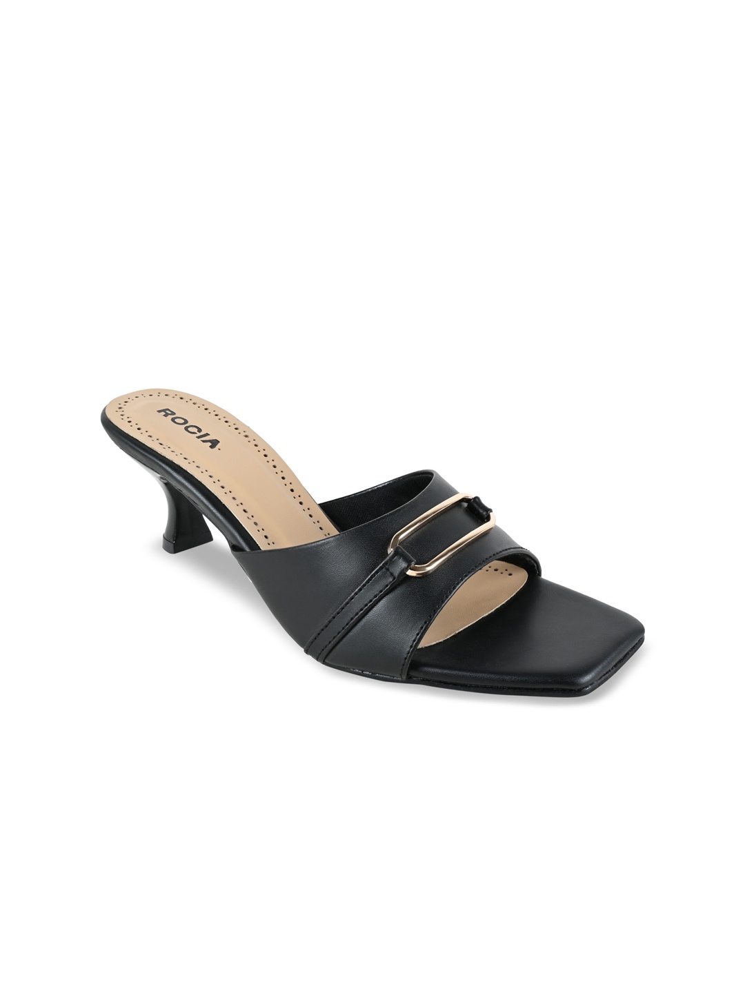 

Rocia Embellished Open Toe Kitten Heels, Black