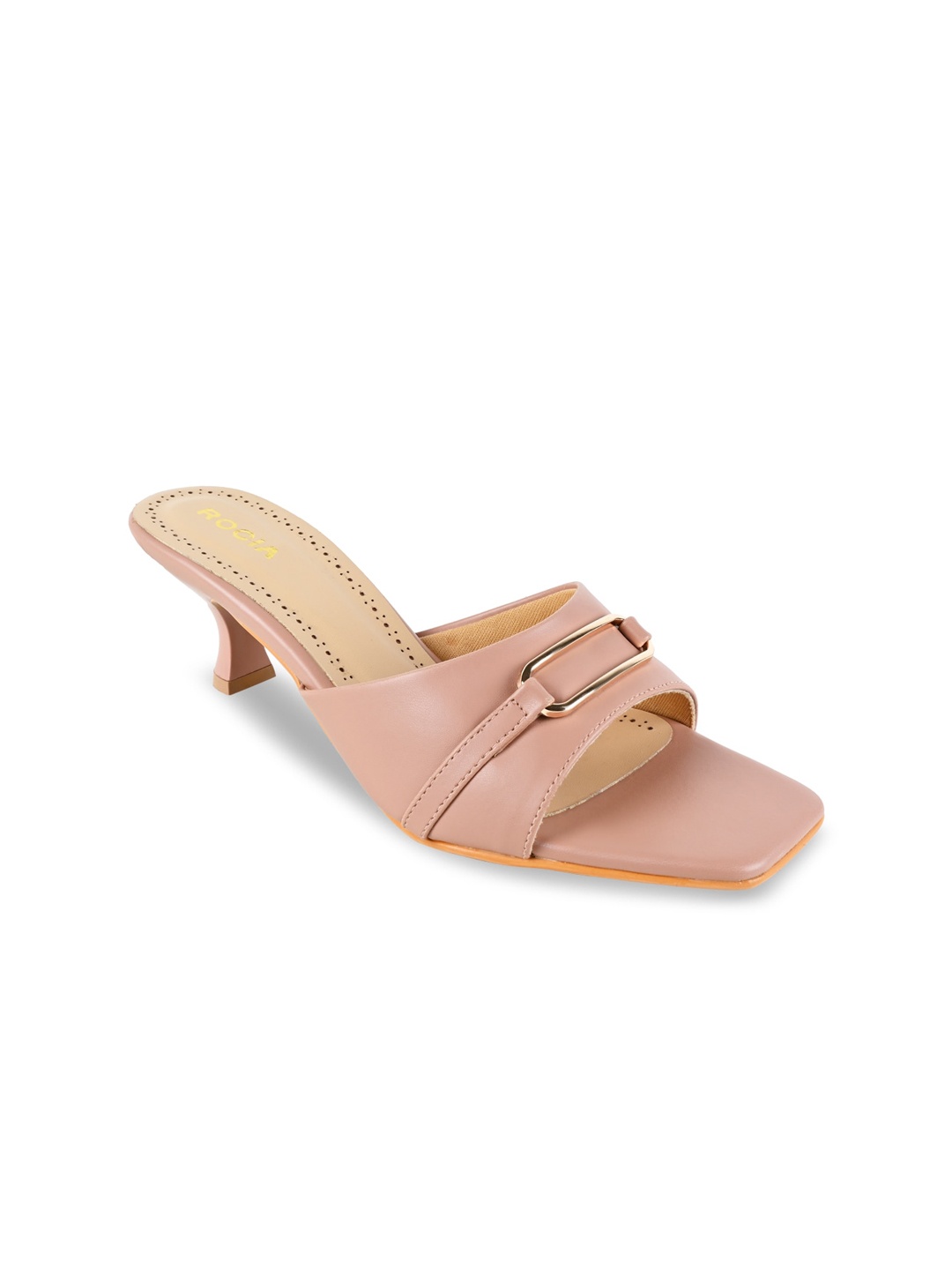 

Rocia Embellished Open Toe Kitten Heels, Peach
