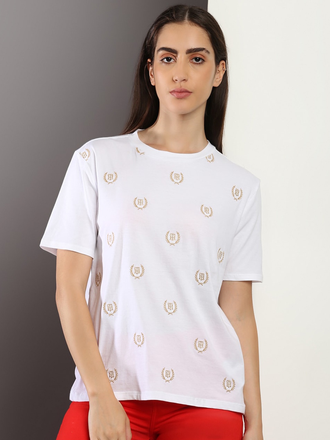 

Tommy Hilfiger Conversational Printed Cotton T-shirt, White
