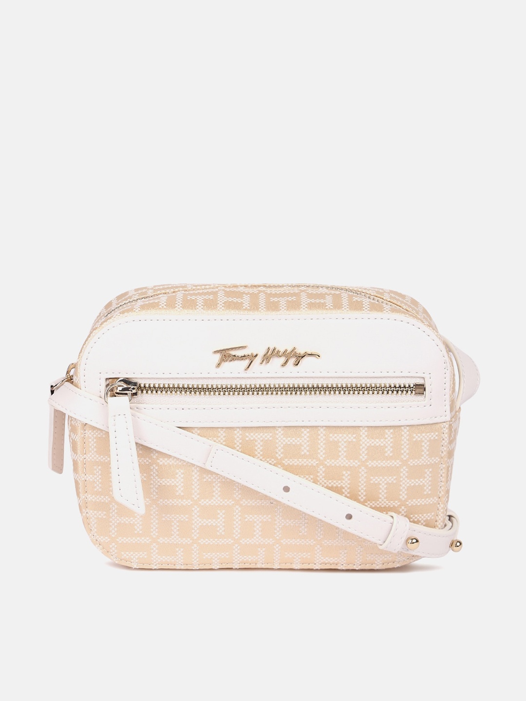 

Tommy Hilfiger PU Structured Sling Bag, Beige