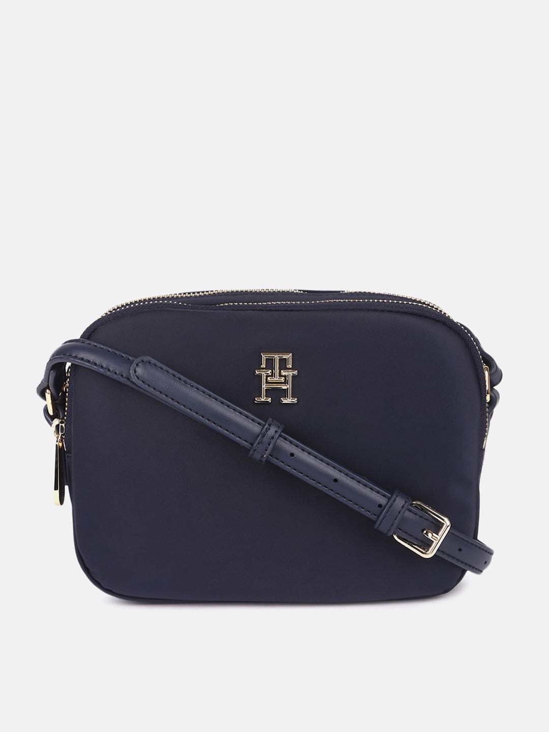 

Tommy Hilfiger PU Structured Sling Bag, Navy blue