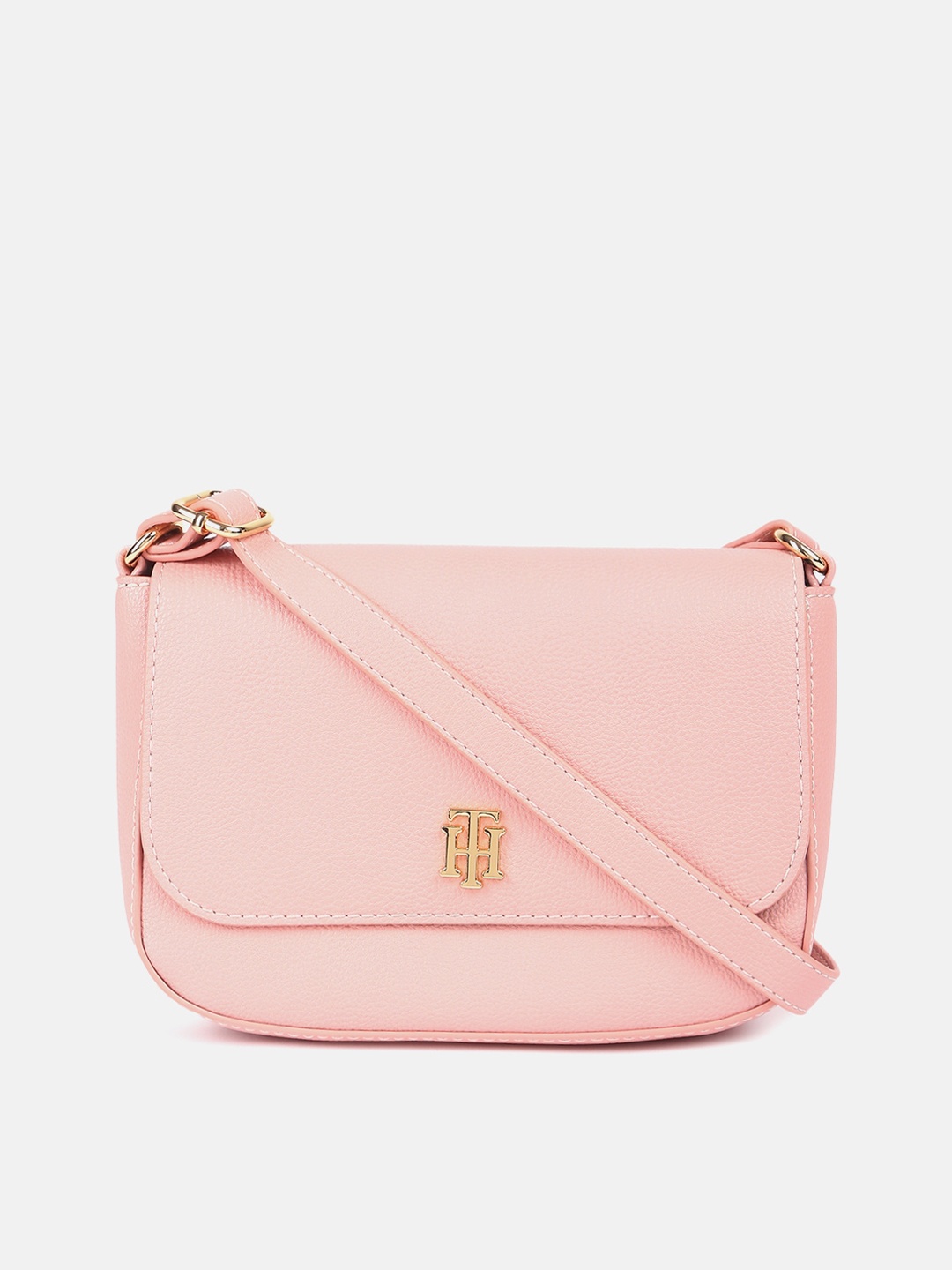 

Tommy Hilfiger Textured Structured Sling Bag, Pink