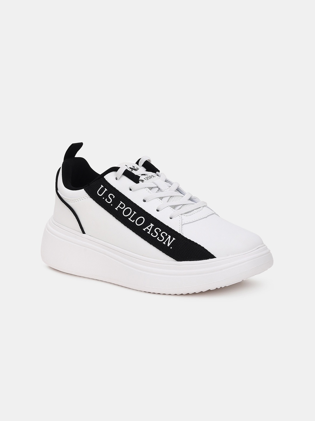

U.S. Polo Assn. Women Printed Lace-Up Sneakers, White
