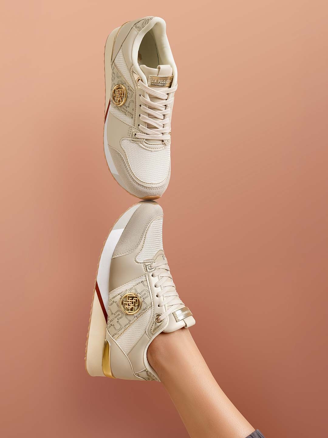 

U.S. Polo Assn. Women Embellished Sneakers, Nude