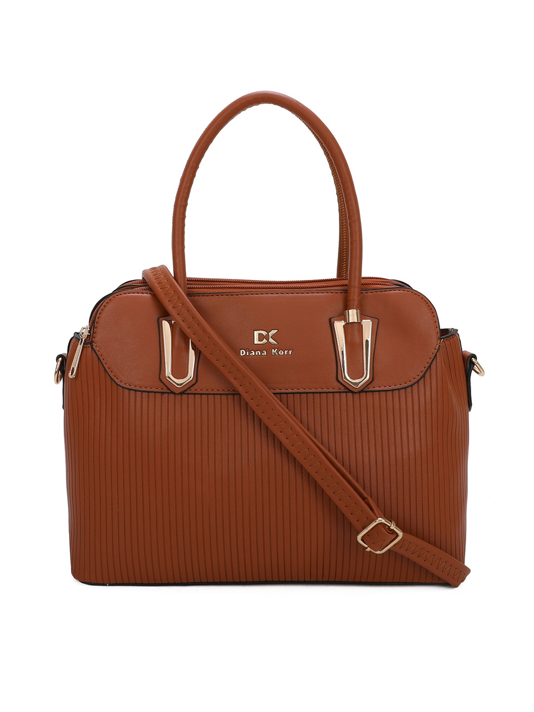

Diana Korr Striped Structured Handheld Bag, Brown