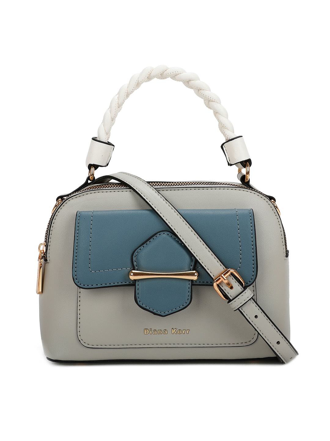 

Diana Korr Colourblocked Structured Sling Bag, Blue