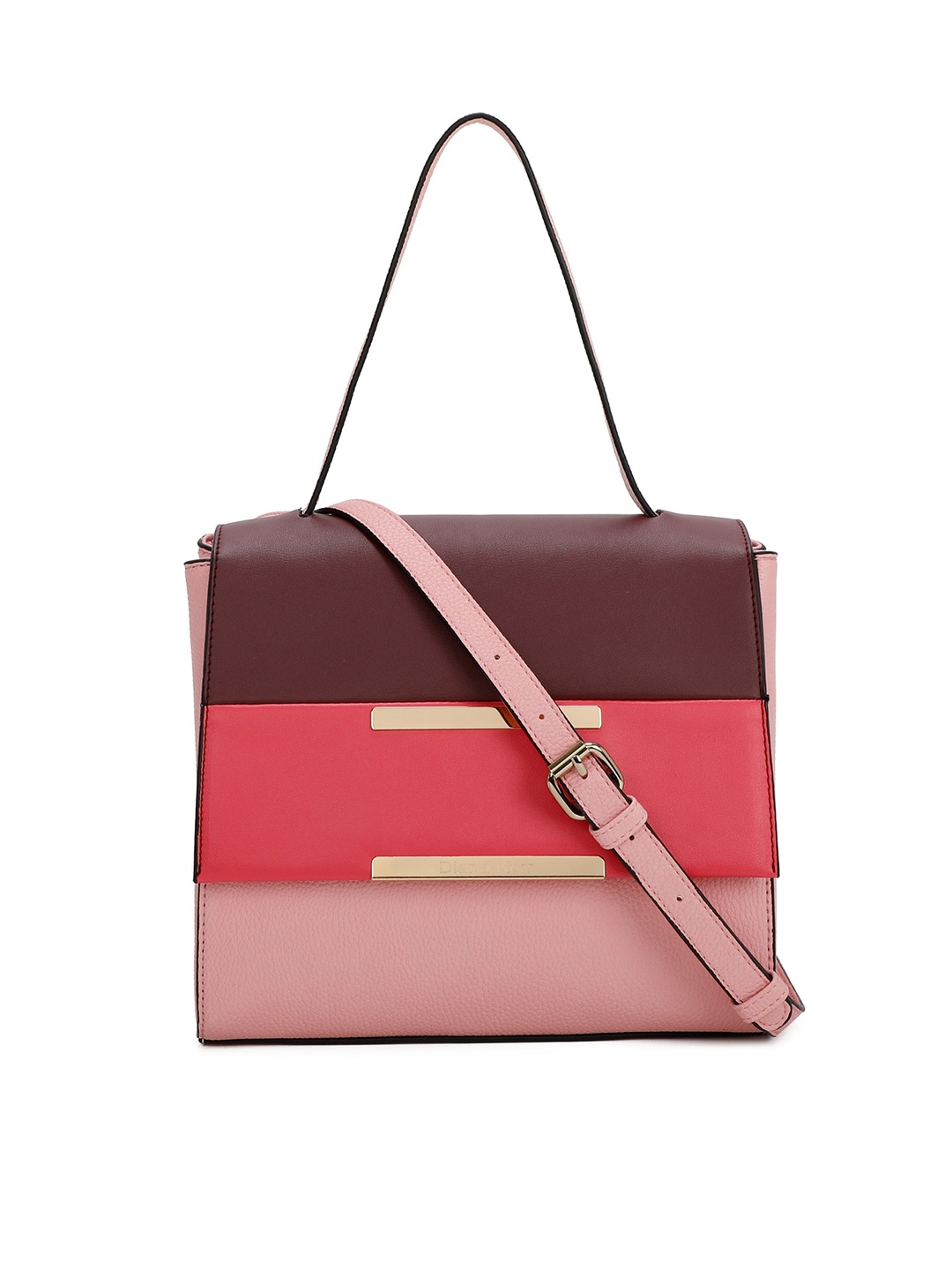 

Diana Korr Colourblocked Structured Satchel, Pink