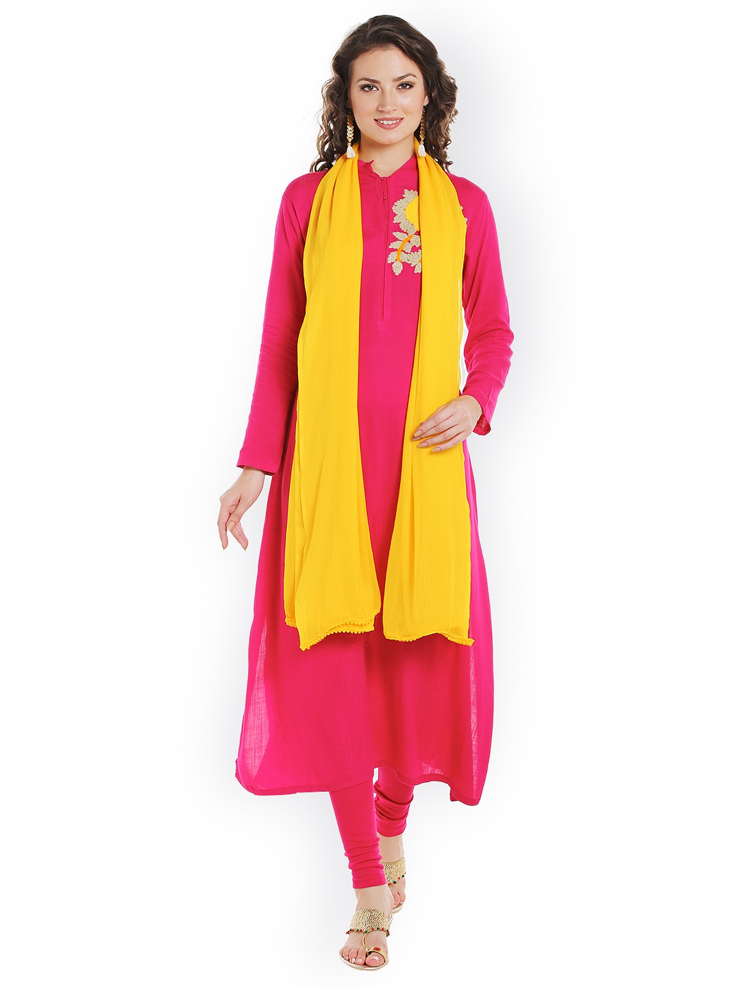 

Dupatta Bazaar Yellow Chiffon Dupatta