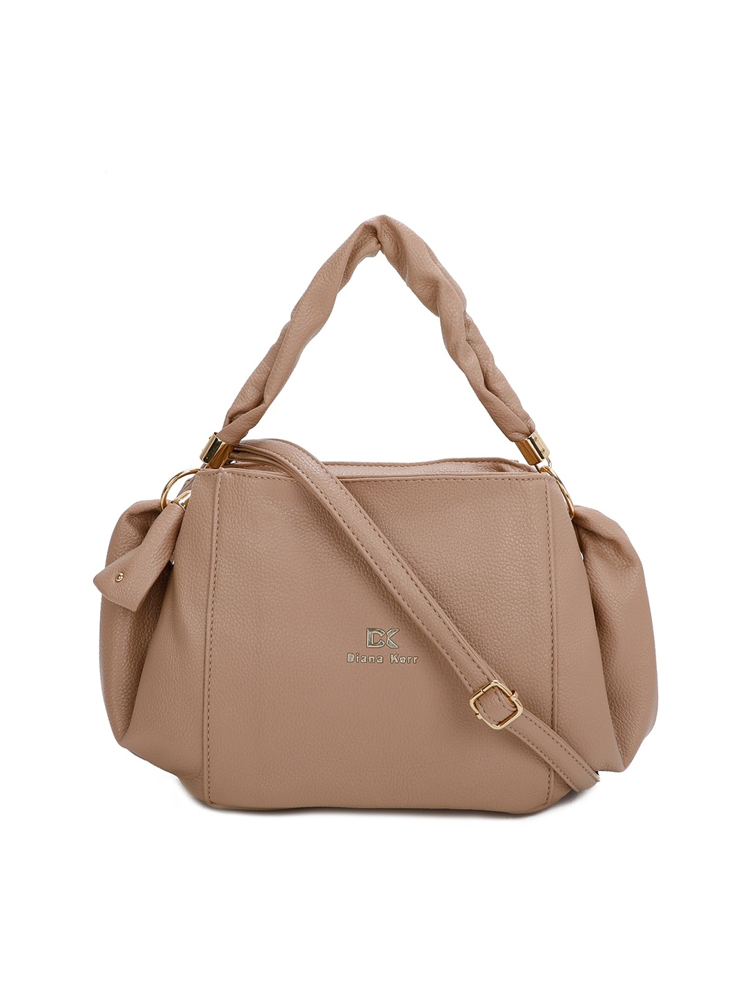 

Diana Korr Khaki PU Structured Handheld Bag